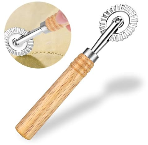 Pasta Cutter Wheel Ravioli Cutter Wheel with Roller Pizza Cutter Wheel Dumpling Lace Making Zinc Alloy Noodle Making Cutter for Kitchen,Pizza Roller
