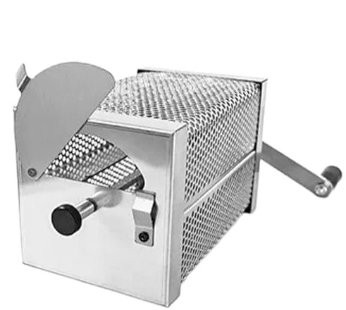 Handkurbel Kaffeebohnenröster, Handkurbel Edelstahl, Kaffeebohnen Röster Maschine, Manueller Kaffeeröster, Herdplatte Kaffee Backmaschine, Einfach zu bedienen, Tragbar für frischen Kaffee