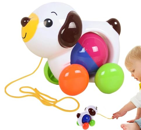 Giocattolo Drale per bambini piccoli, giocattolo Draleco per bambini - Macchina giocattolo per cuccioli - Dralekats, incoraggia la coordinazione, giocattolo da tirare per cani per bambini piccoli