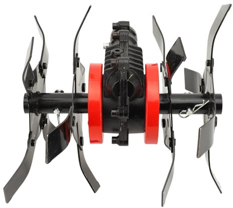 Enforose Rotary Cultivator Garden Tool, 2 in 1 Multipurpose Lawn Mower Parts Electric Tiller Wheel 28mm 9 Teeth Cultivator Tool Wheel for Gardening
