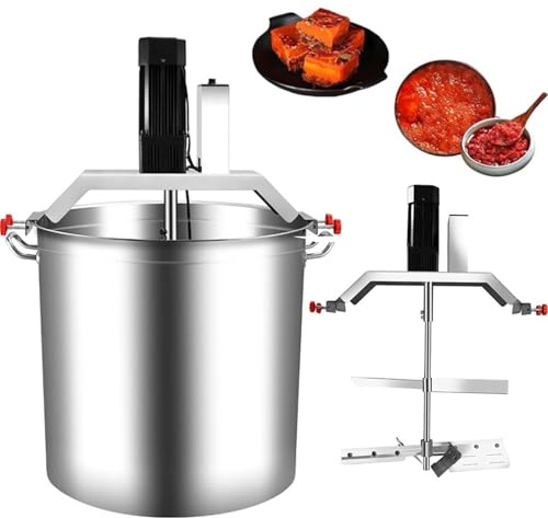 Batidora Industrial Automática 40L/80L Acero Inoxidable - Mezcladora de Salsa con 4 Raspadores, Velocidad Ajustable para Elaborar Salsas, Mermelada, Gazpacho, Condimentos y Base para Olla Caliente
