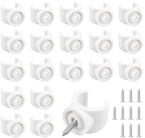 INCREWAY 60 abrazaderas de tubo de PVC de 3/4 pulgadas, soporte de tubería de agua, ganchos de plástico blanco para asegurar líneas de fontanería PEX/PVC, ideal para sistemas de fontanería y riego