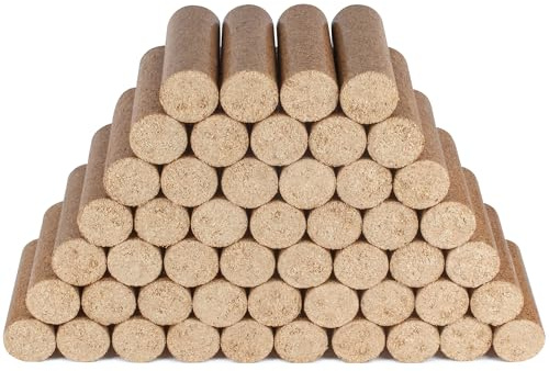 Hardys Fire Logs, 10 x 8.4kg (50 Briquettes) - Clean Burning Fire Wood for Firepit & Chimeneas | Low Ash, High Heat Output | 100% Virgin Wood | Ideal for Log Burners & Pizza Ovens