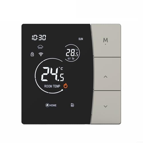 Thermostat WiFi intelligent 3 A/16 A pour chauffage électrique au sol et chaudière à eau et à gaz pour application Tuya pour Alexa, contrôleur numérique non programmable avec accès à distance et