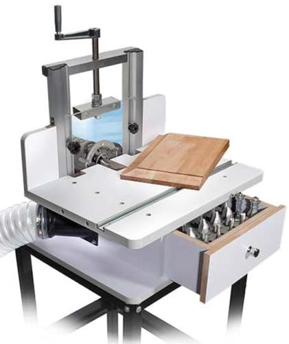 MLCS Horizontal Router Table Premium Kit #9771 – Micro-Adjustable Flatbed Table with Tilt Top, Mortising Top, Dust Collection & Storage Drawer