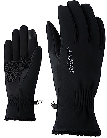 Ziener Damen IBRANA TOUCH LADY glove multisport Freizeit- / Funktions- / Outdoor-Handschuhe | winddicht, atmungsaktiv, schwarz (black), 7.5