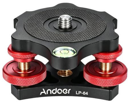Andoer trépied niveleur et de trois roues avec niveleur niveau à bulle sac pour canon, nikon et sony dslr