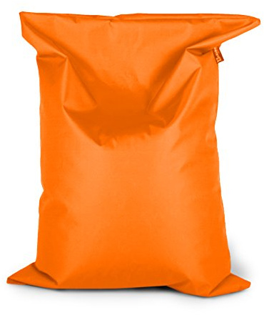 BuBiBag Sitzsack 150x100cm ca.340L mit Füllung Sitzkissen Rechteck Bodenkissen Kissen Sessel BeanBag (orange)