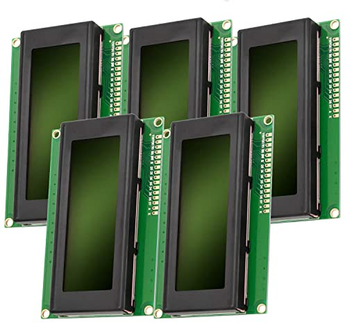 AZDelivery 5 x HD44780 2004 LCD Display 4x20 Zeichen mit grünem Hintergrund und schwarzen Zeichen kompatibel mit Arduino und Raspberry Pi inklusive E-Book!