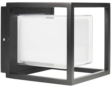 Smartwares Außenwandleuchte Cube Black Outdoor – 800 lm – Stimmungsbeleuchtung für Zaun, Wand oder Haustür – Außenlampe – OOL-50014 |