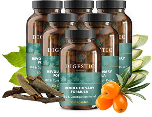 Digestic - Laxative for Constipation Relief, Stool Softener 100% Natural, 360 Capsules, Colon Detox Cleanse, Bloating and Gas Relief