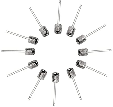 SHULLIN 20 Stück Ballnadeln Adapter Silber Ballpumpe Nadeln Ball Ventil Nadel Set Nadel Ersatznadeln Ballpumpennadel für Fußball Handball Basketball Volleyball Ballpumpe Fußball