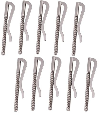 Beufee 10Pcs Spring Metal Money Clip Insert Bar Replacement Money Clip Card Holder Spring Clip Durable DIY Tool for Bifold Leather Wallet Purse Metal Wallets