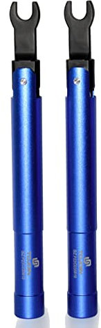 TOJOIN 2 pcs SMA Torque Wrench for RF Connector 8 in·lbs (0.9 N·m) Opening 8mm (5/16) for SMA 3.5mm/2.92mm Adapter Convertor Portable Spanner for Professionals Industry Blue