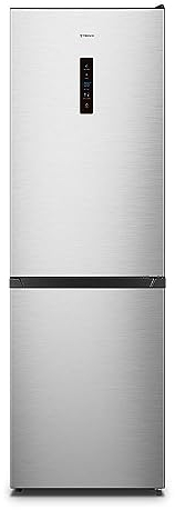 Teknix FFH1860X 60cm Freestanding Fridge Freezer - 304L Capacity - Frost Free - Digital Controls - Brushed Stainless Steel, H186.0 x W59.5 x D59.0 (cm)