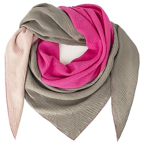Glamexx24 Damenschal Damenhalstuch viele Farben Unisex Dreiecksform Herbstschal Sommerschal dünner Schal Weich viele Farbkombinationen Leichter Schal