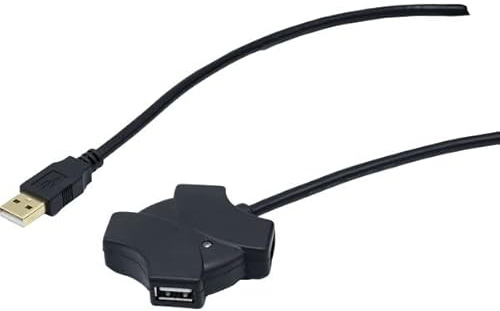 Rallonge amplifiée USB 2.0 12m avec hub 4 ports