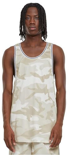 Urban Classics Camo Mesh Tanktop, herrlinne, finns i många olika färger, storlekar S till 5XL, Simplesandcamo, S