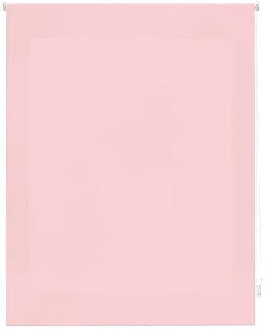INTERBLIND Premium Rollo, durchscheinend, glatt, 120 x 175 cm, Stoffmaß 117 x 170 cm, Rosa, für Fenster
