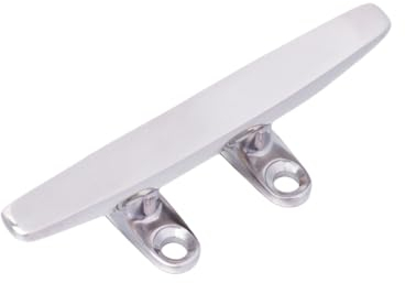 Yardwe Ankerklampe 4 Seilhalter für Boote Stainless Steel inoxlm Klampe mit flachem Kopf Bootszubehör Dockklampen Edelstahl Zubehör zum Festmachen von Booten schwer Kabel pfahl Rostfrei