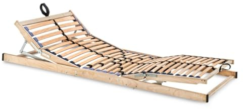 Luxusbetten24 Twinflex Lattenrost Adrian mit Motor 100x200 Kabel-Fernbedienung