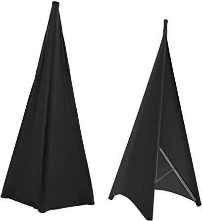 WESIEVYA 2piezas Cubierta Reversible Para Soporte De Altavoz De Poliéster Protector De Tripode Para y Conciertos Resistente y