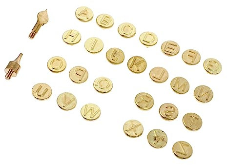 BELLIFFY Puntas Para Quemar Madera y Herramienta De Grabado Diy 28 Piezas Para Tallado y Pirograbado Para Artesanos, Color Metálico, Uso Manualidades y Carpintería Navidad Cumpleaños