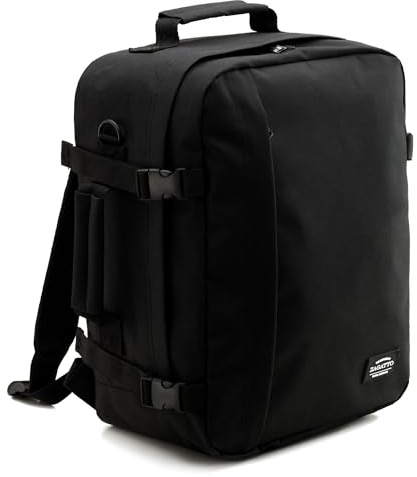 Zagatto Reiserucksack 40x30x20 38L für WIZZAIR und Ryanair leichtes Handgepäck Rücken Rucksack Herren Business Mode Solide Universal Wasserdicht Gepäck Städtrucksack, schwarz, XL ZG888