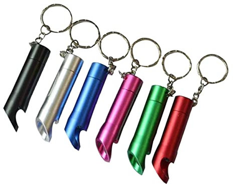 Cabilock 6 Portachiavi Compatti Apribottiglie Portachiavi Torcia Creativa Per Borsa Colore Casuale