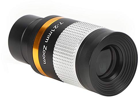 Zoom Eyepiece for Telescope, 7-21mm 1.25 Inch Continuous Zoom Telescope Eyepiece for Planetary & Deep Space Observation - Works with Any Telescope That Accepts 1.25 Eyepieces