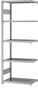 eurokraft | Steckregal | Bauart mittelschwer | doppelseitig | HxBxT 2000 x 750 x 400 mm | verzinkt | Anbauregal