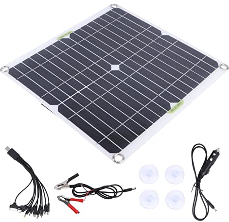 Panel Monocristalino 200w Negro Kit Exterior para Camping