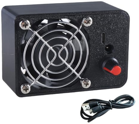 Ventilador de refrigeración USB C de 5 V alimentado por USB con controlador de velocidad, ventilador de refrigeración de alto flujo de aire para enrutador, módem y receptor