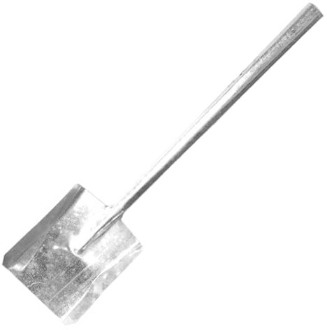 Kaminschaufel, Eisen-Kohleschaufel mit langem Griff, 49, 9 x 11, 9 cm, Robustes Mehrzweckwerkzeug zum Mischen und Bewegen von Erde, Sand, Zement, Schnee, Ascheschaufel, Schaufel mit langem Griff, G
