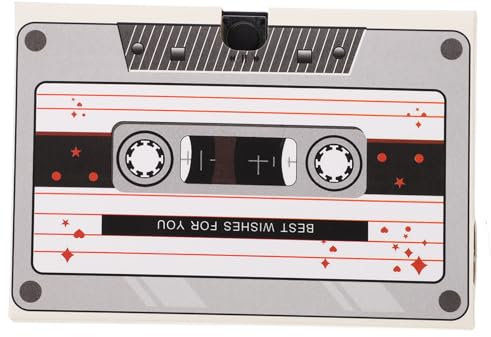HOMSFOU Geburtstagskarte mit Aufnahmefähigem Soundmodul Kreative Musik Grußkarte Personalisierbare Aufzeichnung Stilvolles Design für Erwachsene