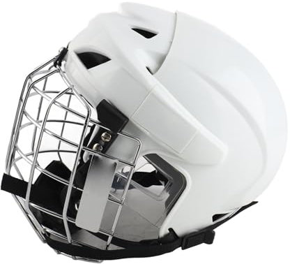Casco da hockey su ghiaccio per ragazzi con gabbia, protezione premium, attrezzatura sportiva a rotelle (L)