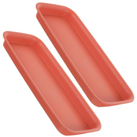 DIYEAH Sottovaso Rosso 2 Piante Rettangolare per Plastico Pezzi | Vaso da Interno, Progettazione da Giardino, Formato Pratico, Bordo Contenitivo, Uso Semplice