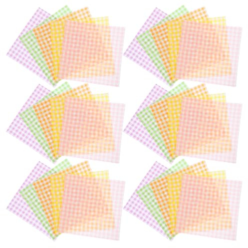 SHINEOFI Papel Encerado para Hornear Resistente Grasa, 100 Piezas de Papel Antiadherente Colorido para Decoración de Pasteles, Bandejas y Sándwiches, Apto para Cocina y Repostería