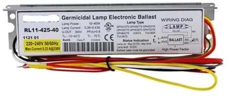 TVKSIPAR RL11-425-40 40W Lampada germicida Reattori elettronici Reattore UV T5 for GPH436T5L GPH793T5L GPH843T5L G36T5L TUV36WT5 TUVPL-L36W