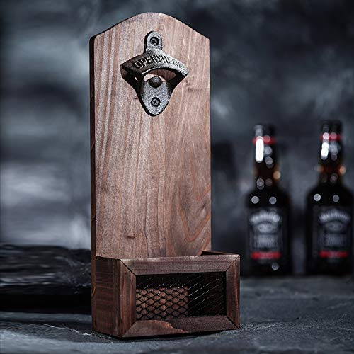 Arola Flaschenöffner & Kronkorkenauffangbehälter und Wand Flaschenöffner Flasche Öffner Bar Bier Küche Werkzeug Bieröffner lustiges Geschenk für Männer
