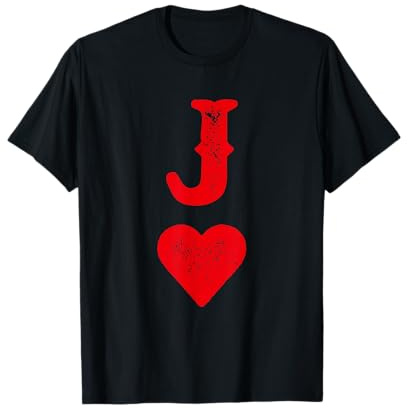 Herz Bube Joker Skat Poker Spielkarten Paare Kostüm T-Shirt