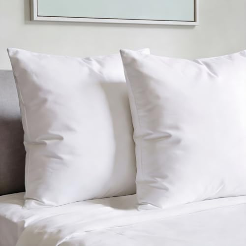 Pizuna 2er Pack Kissenbezug 70 x 90 cm Baumwolle Weiß 600 Fadenzahl | Luxuriöser Soft-Satin Kissenbezüge, 100% Langstapel Baumwolle Nur Kissenbezug (Weiß, 70x90 cm) Mako Satin