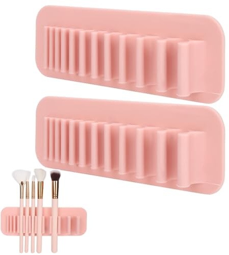 2 Stück Make-up-Pinsel-Trockengestell, Wandstick, Silikon, wasserdicht, Make-up-Pinsel-Aufbewahrungstrockner für Kosmetik-Badezimmer-Organizer, 7,9 x 2,8 Zoll