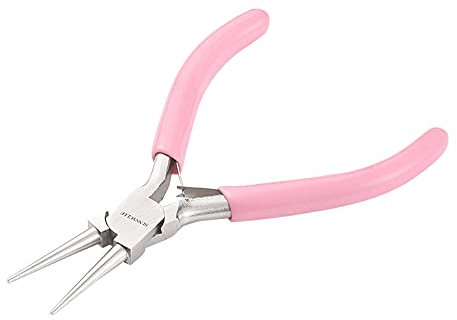 SUNNYCLUE 4.5 Mini-Rundzange Präzisions-Perlenzange Schmuckdrahtschleifen Biegewerkzeuge Für DIY-Schmuckherstellung Hobbyprojekte Rosa