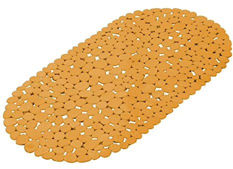 douceur d'intérieur, Fond de Baignoire (36 x 69 cm) Vitamine Sdb Ocre, PVC Uni