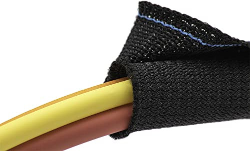 MKV Gewebeschlauch selbstschließend Ø 29-32mm Geflechtschlauch geschlitzt selbstschließend Kabelschutz Kabelschlauch geschlitzt (selbstschließend 29-32mm)