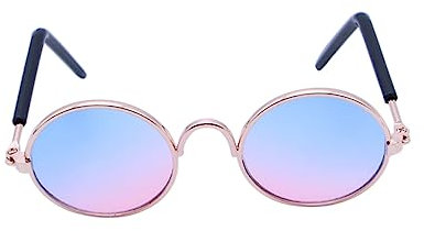 FRCOLOR 2stücke Pack Sonnenbrille Für Kleine Haustiere Hund Katze Brille Tragen Violett Metallrahmen Schutzbrille Für Haustier Augen