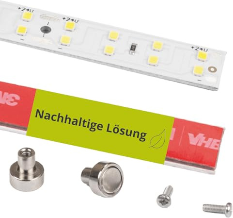 INNOVATE LED Umrüstsatz Röhrenleuchte Dimmbar 55cm 9W 6500K LED Modul 24V | Deckenlampe 1550 lm Platine mit Magnethalterung Kaltweiß I Retrofit LED Umrüstplatine Ersatz für T5/T8 Leuchtstoffröhre