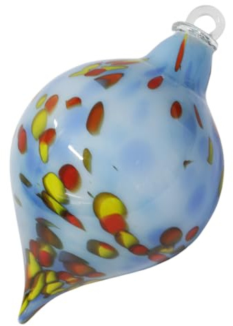 CRISTALICA Gartenzwiebel Glaszwiebel zum Hängen Höhe ca. 29cm mit Gebogener Stab Variante2