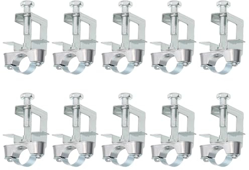 QUARKZMAN 10 Stück Rohrschelle mit Trägerklemme für 3/4 (20mm) Rohrhalterung Kabelhalter für I-Träger, Rohr, Kabel